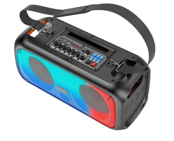 Портативна колонка Hoco BS54 Party wireless dual mic outdoor BT speaker Black фото №4