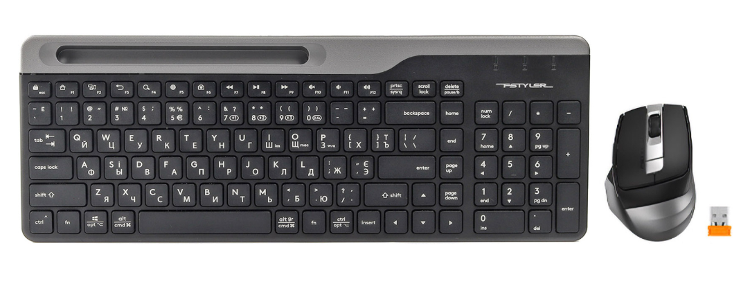 Клавіатура   мишка A4Tech FB2535C (Smoky Grey)