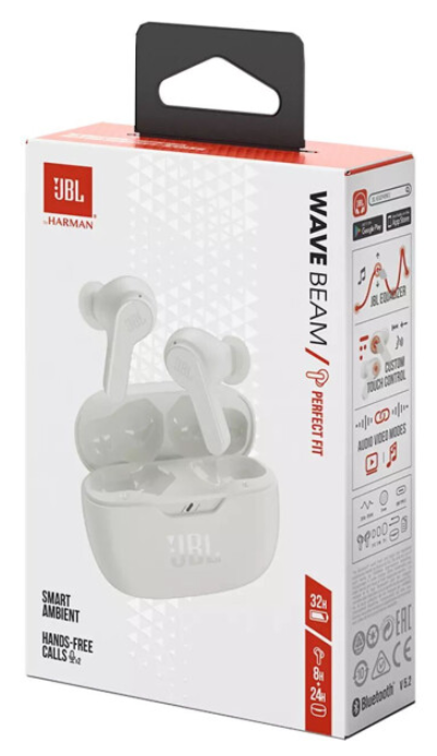 Навушники JBL Wave Beam White (JBLWBEAMWHT) фото №8