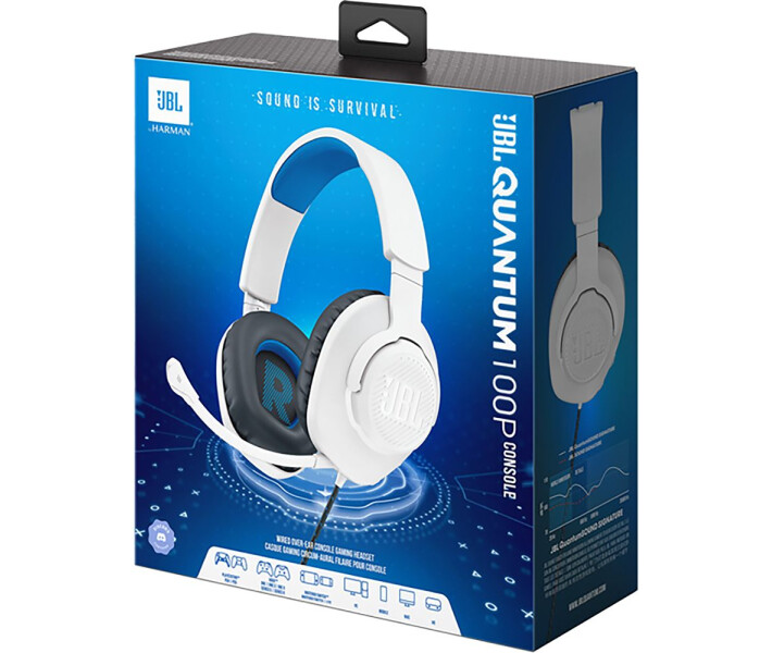 Наушники JBL Quantum 100P Console (JBLQ100PWHTBLU) фото №10