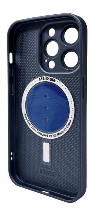Чохол для телефона AG Glass Matt Frame Color MagSafe Logo for Apple iPhone 15 Navy Blue фото №2