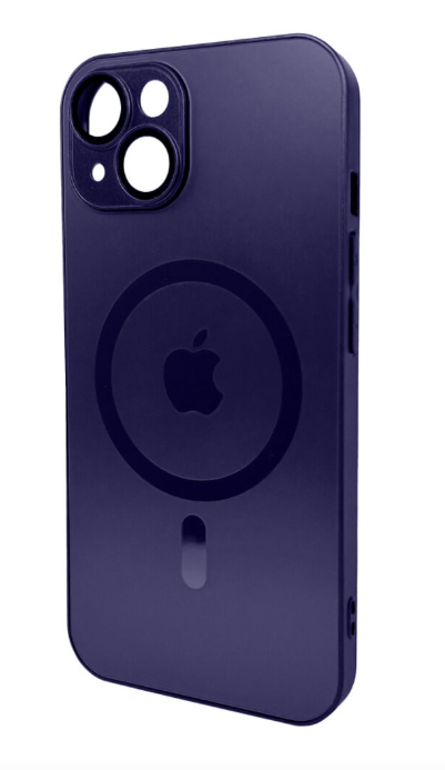 Чехол для телефона AG Glass Matt Frame Color MagSafe Logo for Apple iPhone 15 Pro Deep Purple