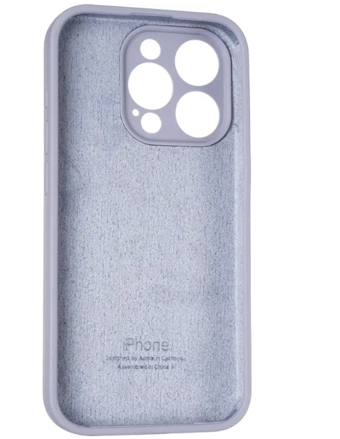 Уцінка * Чехол для телефона Soft Case Silicone Full Case AA Camera Protect for Apple iPhone 15 (28) Lavender Grey фото №5