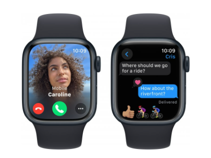 Смарт-годинник Apple Watch Series 9 GPS 45mm Midnight Aluminum Case w. Midnight Sport Band - S/M (MR993) фото №4