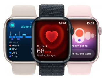 Смарт-годинник Apple Watch Series 9 GPS 45mm Midnight Aluminum Case w. Midnight Sport Band - S/M (MR993) фото №5