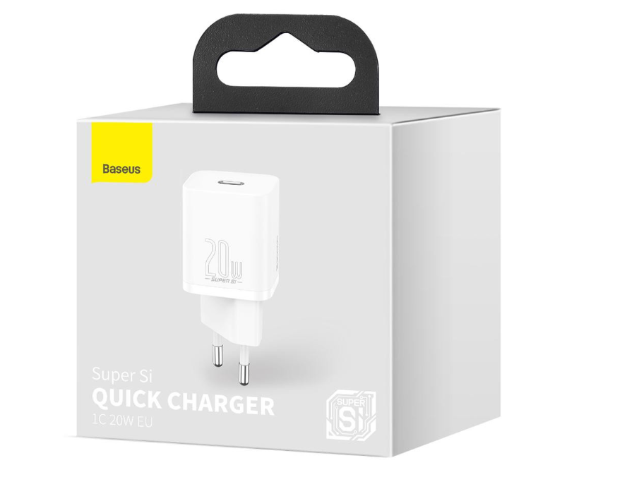 МЗП Baseus Super Si 20W 1 USB-C (CCSUP-B02) White фото №5