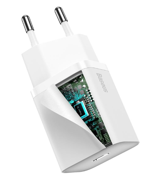 МЗП Baseus Super Si 20W 1 USB-C (CCSUP-B02) White фото №4