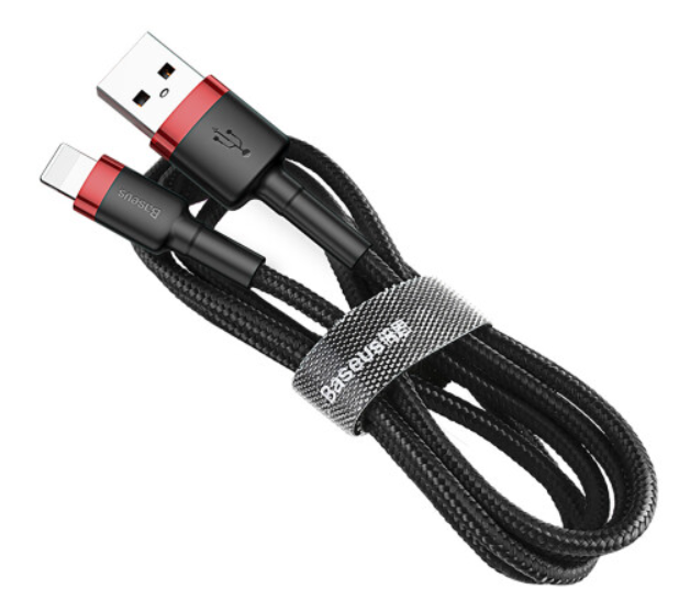 Baseus Lightning Cafule 1m/2.4A (CALKLF-B19) Black-Red