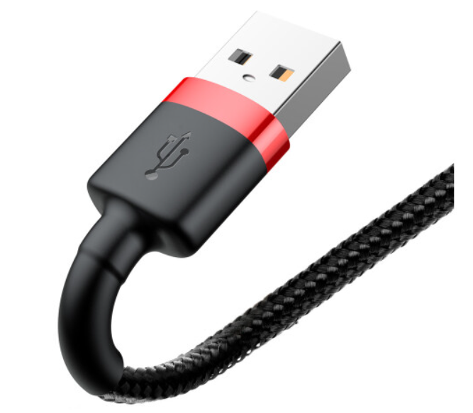 Baseus Lightning Cafule 1m/2.4A (CALKLF-B19) Black-Red фото №3