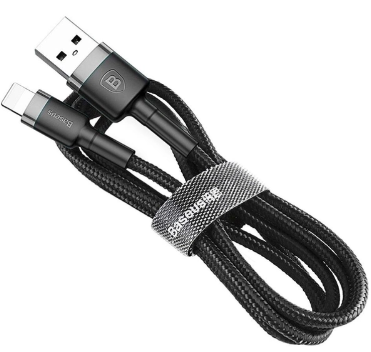 Baseus Lightning Cafule 1m/2.4A (CALKLF-BG1) Black-Grey