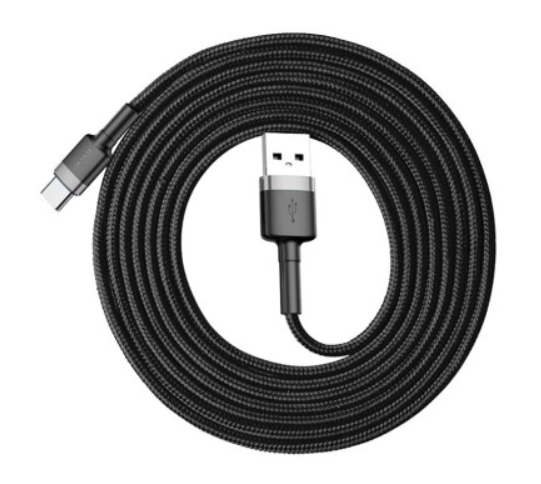 Baseus Cafule Type-C 1m/3.0A (CATKLF-BG1) Black-Grey фото №3