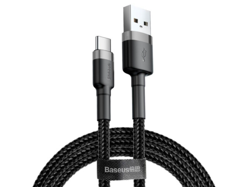 Baseus Cafule Type-C 1m/3.0A (CATKLF-BG1) Black-Grey