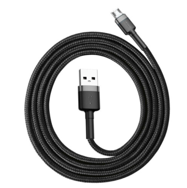 Baseus Cafule microUSB 1m/2.4A (CAMKLF-BG1) Black-Grey фото №4