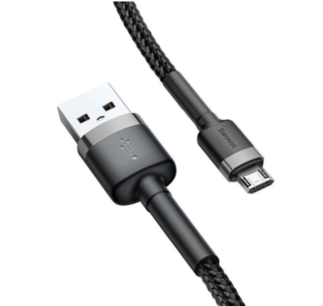 Baseus Cafule microUSB 1m/2.4A (CAMKLF-BG1) Black-Grey фото №2