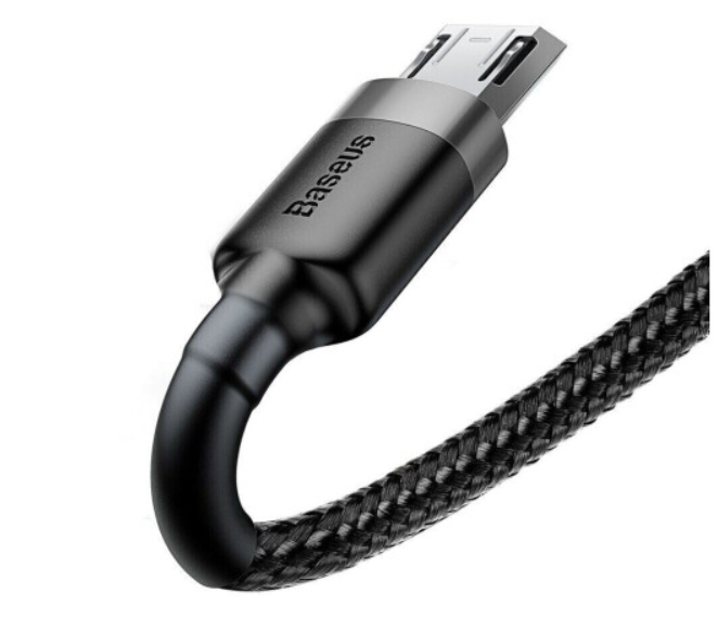 Baseus Cafule microUSB 1m/2.4A (CAMKLF-BG1) Black-Grey фото №3