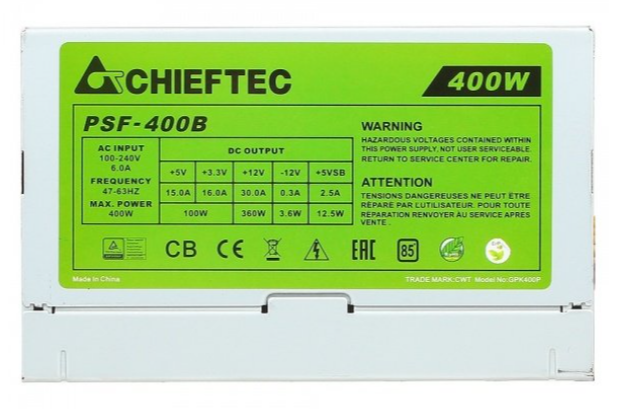Блок живлення Chieftec PSF-400B фото №4