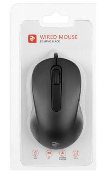 Комп'ютерна миша 2E MF160 USB Black (2E-MF160UB) фото №5