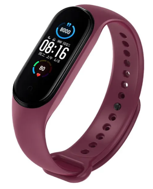 Ремінець для годинника Colorway Xiaomi Mi Band 5/6/7, бордовий (CW-SXMB7-ML)