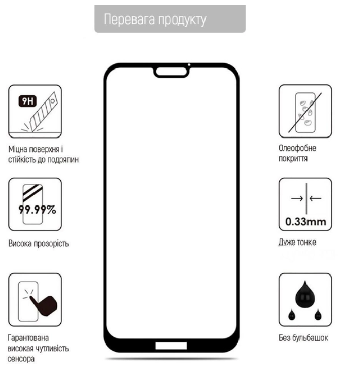 Защитное стекло Colorway 9H FC glue Apple iPhone 15 Pro black (CW-GSFGAI15P-BK) фото №2
