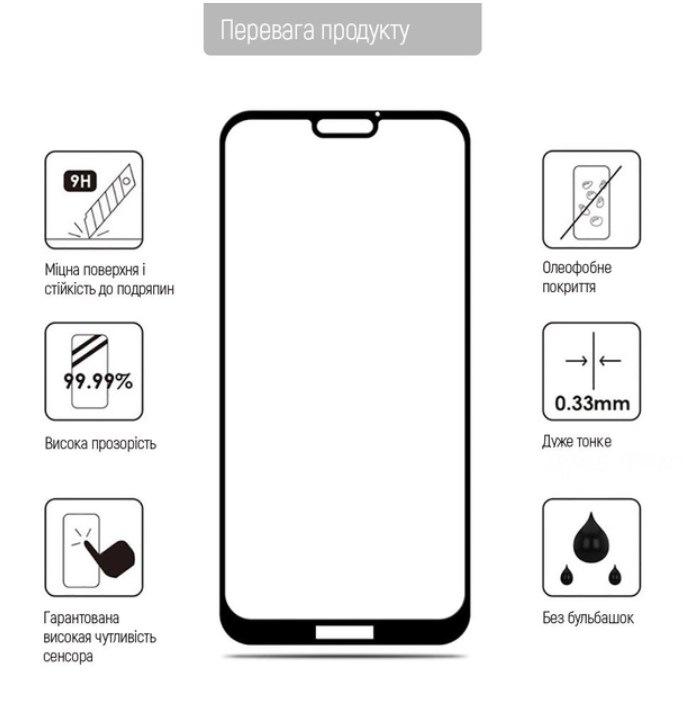 Захисне скло Colorway 9H FC glue Samsung Galaxy A54 black (CW-GSFGSGA546-BK) фото №2