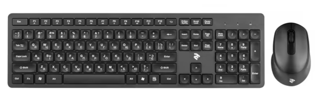 Клавиатура   мышка 2E MK420 WL Black (2E-MK420WB)