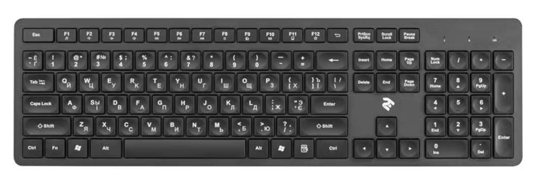Клавиатура   мышка 2E MK420 WL Black (2E-MK420WB) фото №4
