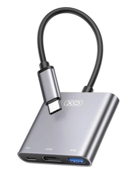 ХАБ XO HUB011 3 in 1 Black