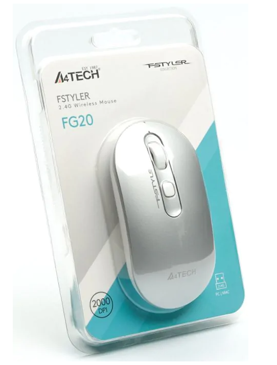 Комп'ютерна миша A4Tech Fstyler FG20 (Icy White) фото №5