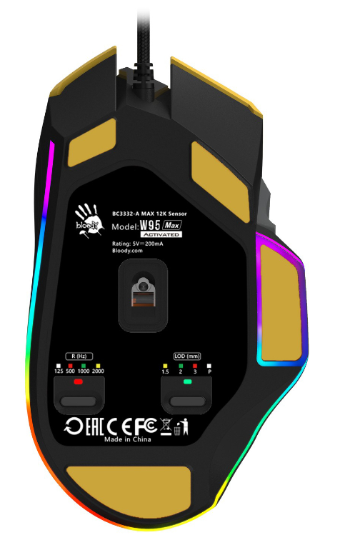 Компьютерная мыш A4Tech W95 Max (Sports Lime) фото №10