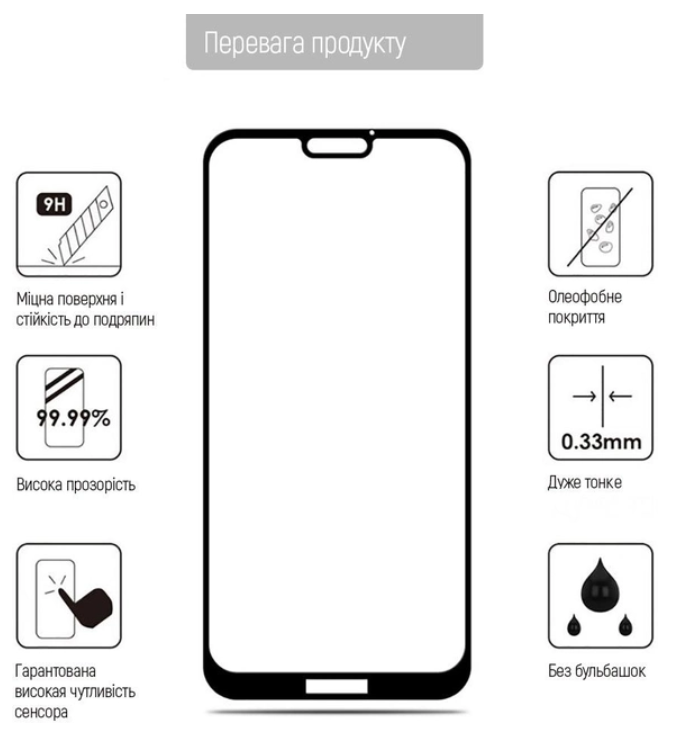 Защитное стекло Colorway 9H FC glue Anti-Spy  Apple iPhone 11 black (CW-GSFGASAI11-BK) фото №2