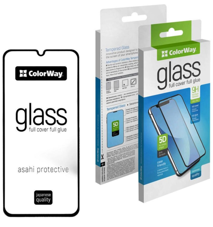 Защитное стекло Colorway 9H FC glue Apple iPhone 14 Pro Max black (CW-GSFGAI14PM-BK)