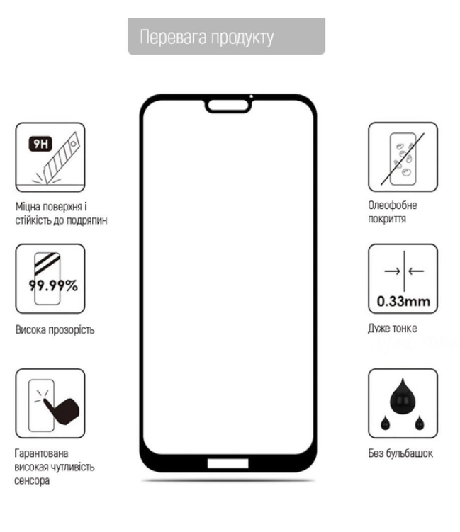 Защитное стекло Colorway 9H FC glue Apple iPhone 15 black (CW-GSFGAI15-BK) фото №2