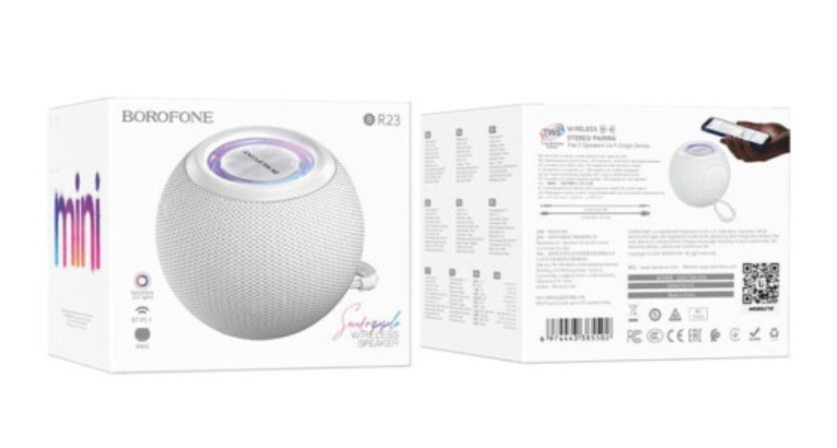Портативна колонка Borofone BR23 Sound ripple sports BT speaker White фото №3