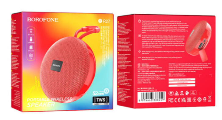 Портативна колонка Borofone BR27 Dear sports BT speaker Red фото №3
