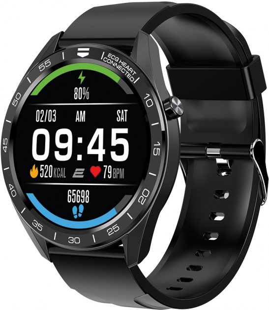 Smart часы 2E Motion GT 46 mm Black-Silver (-CWW20BKSL)
