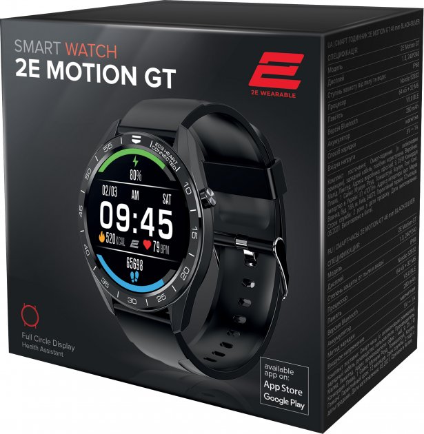 Smart часы 2E Motion GT 46 mm Black-Silver (-CWW20BKSL) фото №2