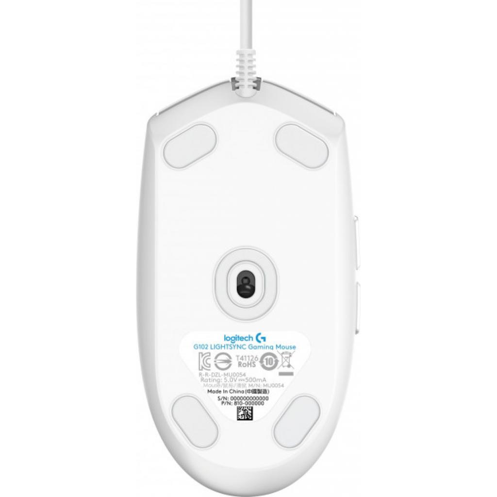 Комп'ютерна миша Logitech G102 Lightsync White (910-005824) фото №4
