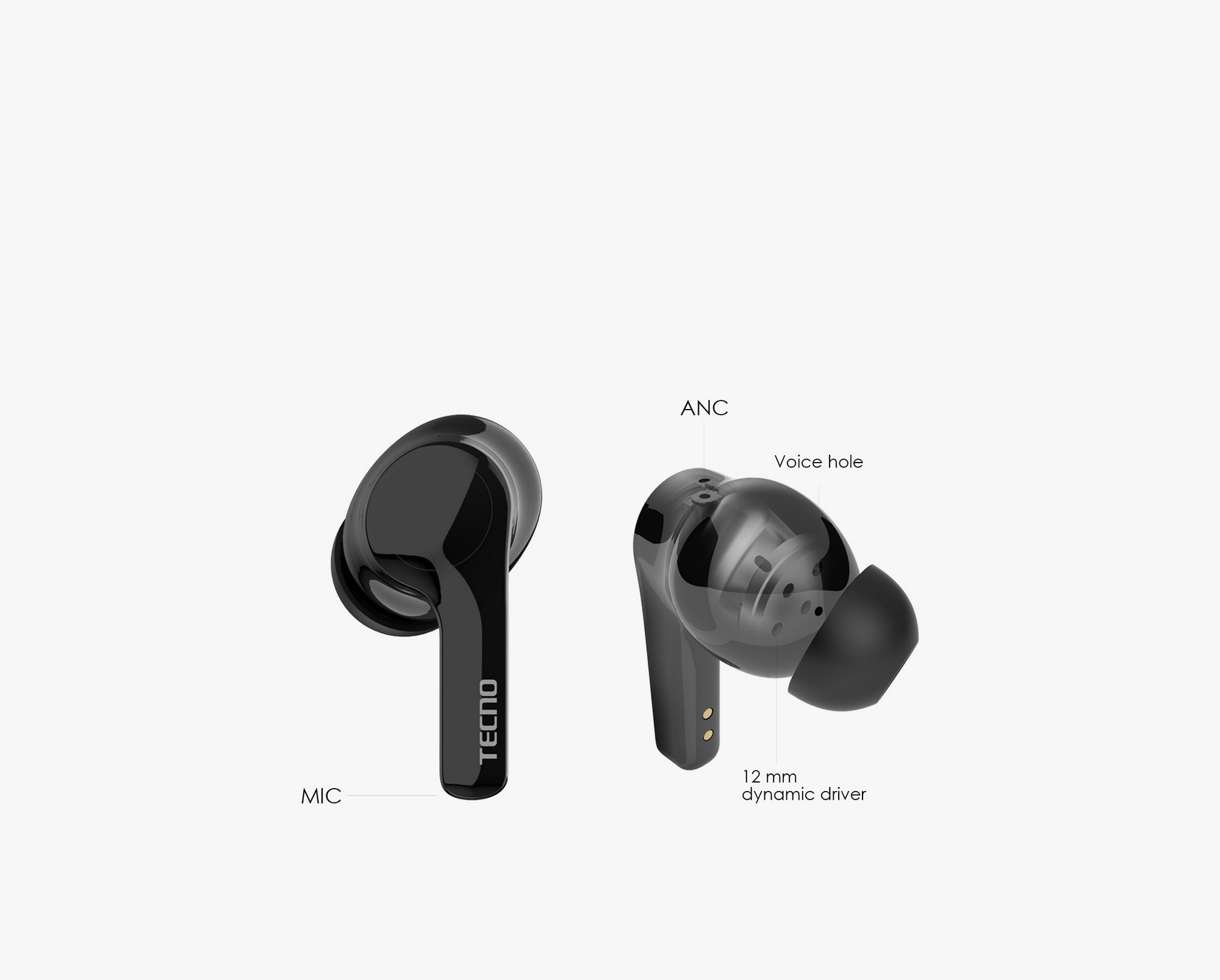 Наушники Tecno Hipods H3 Black фото №6