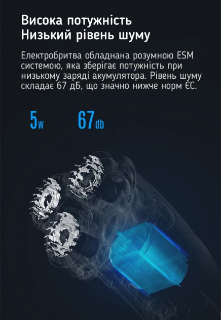 Бритва Xiaomi Enchen BlackStone 3 Black фото №6