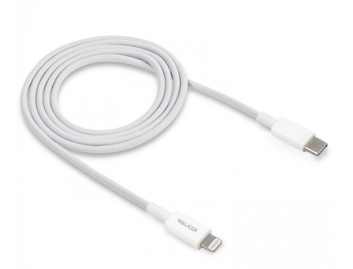 Walker USB cable WALKER C830 Type-C to Lightning white