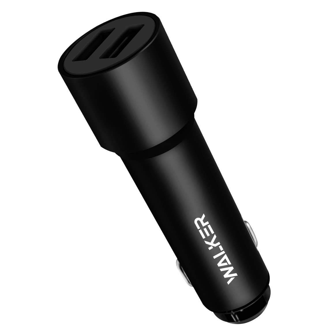 АЗП Walker WCR-22 2USB 1.0А 2.4A металл, удлиненные black