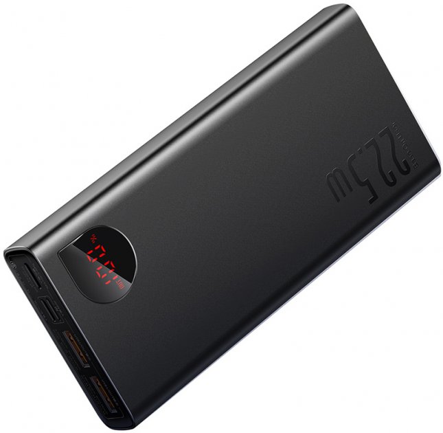 Мобільна батарея Baseus Adaman Metal Digital Display 20000mAh 22.5W 2021 Editon Black (PPAD000101) фото №3