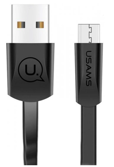 Usams microUSB U2 Flat 2A 1.2m Black