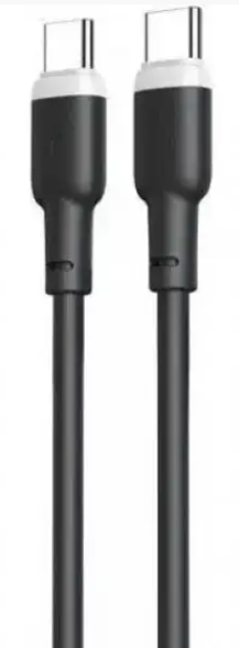 XO Type-C-Type-C NB208B Liquid Silicone 60W 5A 1.0m Black