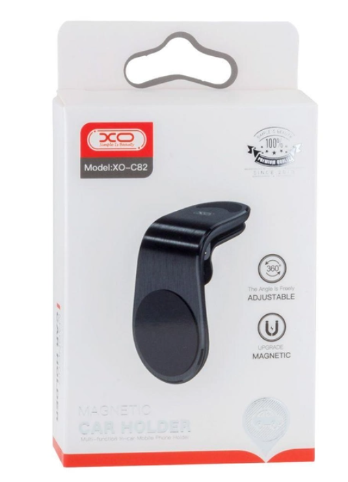 Автодержатель XO C82 Magnetic air outlet holder Black фото №2