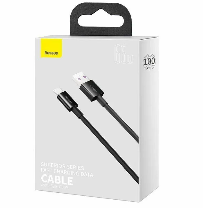 Baseus Superior Series USB to Type-C 66W 1m Black фото №6
