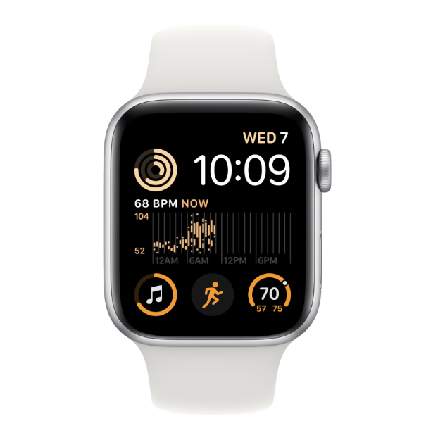 Smart часы Apple Watch SE 2022 GPS 40mm Silver Aluminium Case with White Sport Band - Regular (MNJV3UL/A)