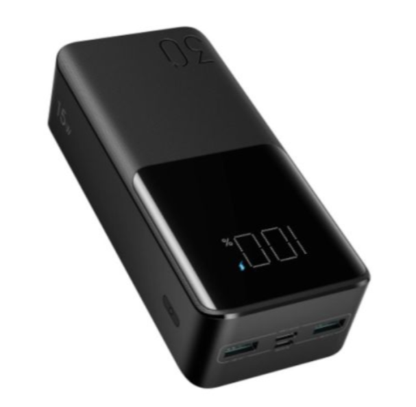 Мобільна батарея JoyRoom Power Bank AFC 15W 30000mAh PD QC3.0 (чорний) (JR-T015)