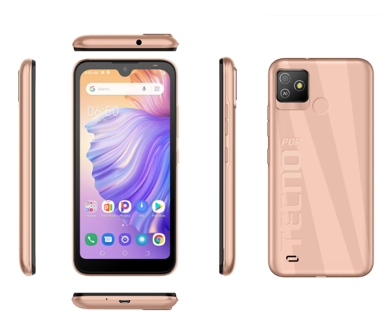 Смартфон Tecno POP 5 Go (BD1) 1/16Gb Dual SIM Mist Copper фото №2