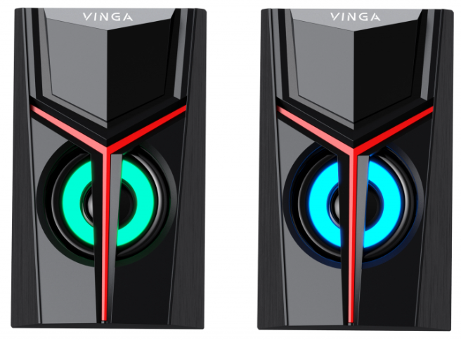 Акустична система Vinga SP-100 LED USB Black